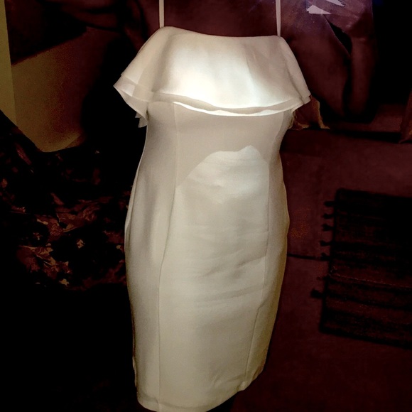 Designer Karl Lagerfeld Pearled Cocktail Dress - Picture 1 of 13